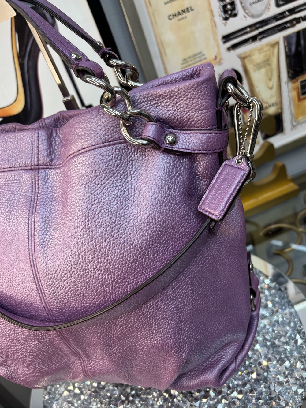 Coach 2011 Brooke Metallic Leather Hobo Bag EUC - Picture 3 of 14